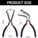 Electrical Disconnect Pliers, Anti-Slip Grip Automotive Electric Connector Pliers Fuel Line Disconnect Repair Tools (1pcs Straight 1pcs 60Bend)
