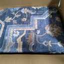 AMADA 8x10 Area Rugs for Living Room, Washable Area Rug, Blue