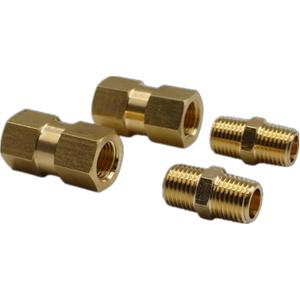 2-Pack Brass 1/4'' NPT 360 degree Swivel Air Hose Line Female Coupling Adapter with 1/4 inch MNPT Nipple Fittings for Air Compressor Pipe System