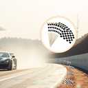 20Pack 8×12 Inch Black and White Checkered Racing Flags Small Race Car Flags on Stick Mini Handheld Flag Outdoor Decorations
