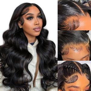 1B/27 Wig 13x4 Balayage Wig for Women Human Hair Black Front Wigs Human Hair Pre Plucked Baby Hair 200% Density 13inch