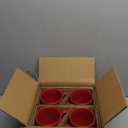 vicrays Ceramic Coffee Mug Set - 18 Ounce Large Stoneware Mug for Men Women - Unique Glazed Porcelain Mugs with Handle for Coffee Latte Tea Milk Cocoa - Set of 4 (Red)