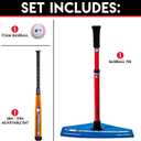 Franklin Sports MLB Adjust-A-Hit T-Ball Set Blue/Red, 5-18 Years Includes Tee, Ball, & Bat