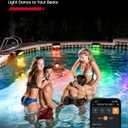 Enhulk Solar Pool Lights with RGBW APP Control,IP68 Waterproof Smart Solar Power Pool Lights for Above Ground Pool,Led Pool Lights for Inground Pool, Pond, Patio