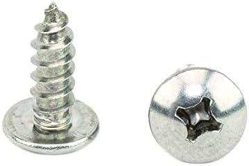 #6 x 3/4" Truss Head Phillips Sheet Metal Screws Self Tapping,18-8 Stainless Steel, Full Thread, Qty 100 by Bridge Fasteners