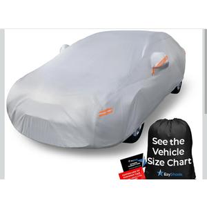 EzyShade 10-Layer Car Cover Waterproof All Weather - See Vehicle Size-Chart - Car Covers for Automobiles & Car Snow Cover - Full Exterior Covers - Winter Rain Sun SUV Sedan. Size A4 (See SizeChart)