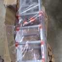 Ladder, A Frame 5 Step Ladder Extension, 17 Ft Anti-Slip Multi Position Ladder, Storage Folding Ladder, 330 lbs Security Load Telescoping Aluminum Ladders for Stairs Home Indoor Outdoor Roof (Silver)