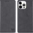 ZZXX for iPhone 14 Pro Max Wallet Case with [RFID Blocking] Card Slot Stand Strong Magnetic Leather Flip Fold Protective Phone Case for iPhone 14 Pro Max Case Wallet(Grey-6.7 inch)