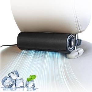 Portable Vehicle Fan, 3 Speed Strong Wind USB Powered Car Seat Cooling Fan for SUV RV Truck Sedan Office (Black)