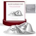 999 Silver Nursing Cups, Original Perforated Breathable Design, FSA&HSA Eligible Silver Nipple Covers for Breastfeeding Essential, Nipple Shields for Breastfeeding Newborn (Regular)