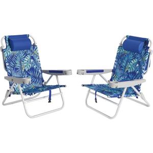 SUNNYFEEL Extra Wide Low Beach Chair 2 Pack 5 Position Lay, XL Oversized Portable Folding Camping Chairs with Cup Holder for Outdoor/Sand, Foldable Backpack Beach Chair for Adults Heavy Duty 500 LBS SUNNYFEEL Extra Wide Low Beach Chair 2 Pack 5 Position Lay, XL Oversized Portable Folding Camping Chairs with Cup Holder for Outdoor/Sand, Foldable Backpack Beach Chair for Adults Heavy Duty 500 LBS