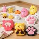Taba Squishy Fidget Toys 12Pcs, Stress Relief Sensory Squeeze Toys for Kids 4-8 8-12, Kawaii Taba Squishies for Party Favors, Classroom, Birthday Gifts Goodie Bag Stocking Stuffers