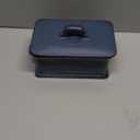 Butter Dish with Lid, Porcelain Butter Dish for Countertop Large Butter Keeper Butter Holder Container for East West Coast Butter, Farmhouse Decor for Valentine's Day, Blue