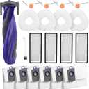 20 Pcs Accessories kit for NARWAL Freo X10 Pro Robot Vacuum, 1 Main Brush, 6 Dust Bags, 4 Hepa Filters, 4 Mop Pads, 4 Side Brushes, 1 Clean Tool, Replacement Parts with Narwal Freo X10 Pro
