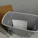Knape & Vogt RS-PSW9-1-20-P 17 in. H x 8 in. W x D Steel in-Cabinet 20 Qt. Single Platinum Pull Out Trash Can