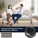 Round Bed Risers Furniture Risers Heavy Duty Anti-Slip Adjustable(1.3" - 3.7" Hgt) Bed Lifts Riser for Desk, Table, Couch, Sofa, Chair, Refrigerator & Washing Machine (3.7 Inch, Black, 4 Pack )