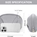 E-Tree Makeup Bag Travel Toiletry Bag Half Moon Small Make up Pouch Cosmetic Case Organizer Cute Waterproof for Girls Women Travel Essentials Toiletries Accessories (Grey)