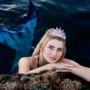 YARIEW Mermaid Crown Mermaid Birthday Decorations Tail Fish Scales Seashell Hair Accessories for Women and Girls Mermaids Tiara