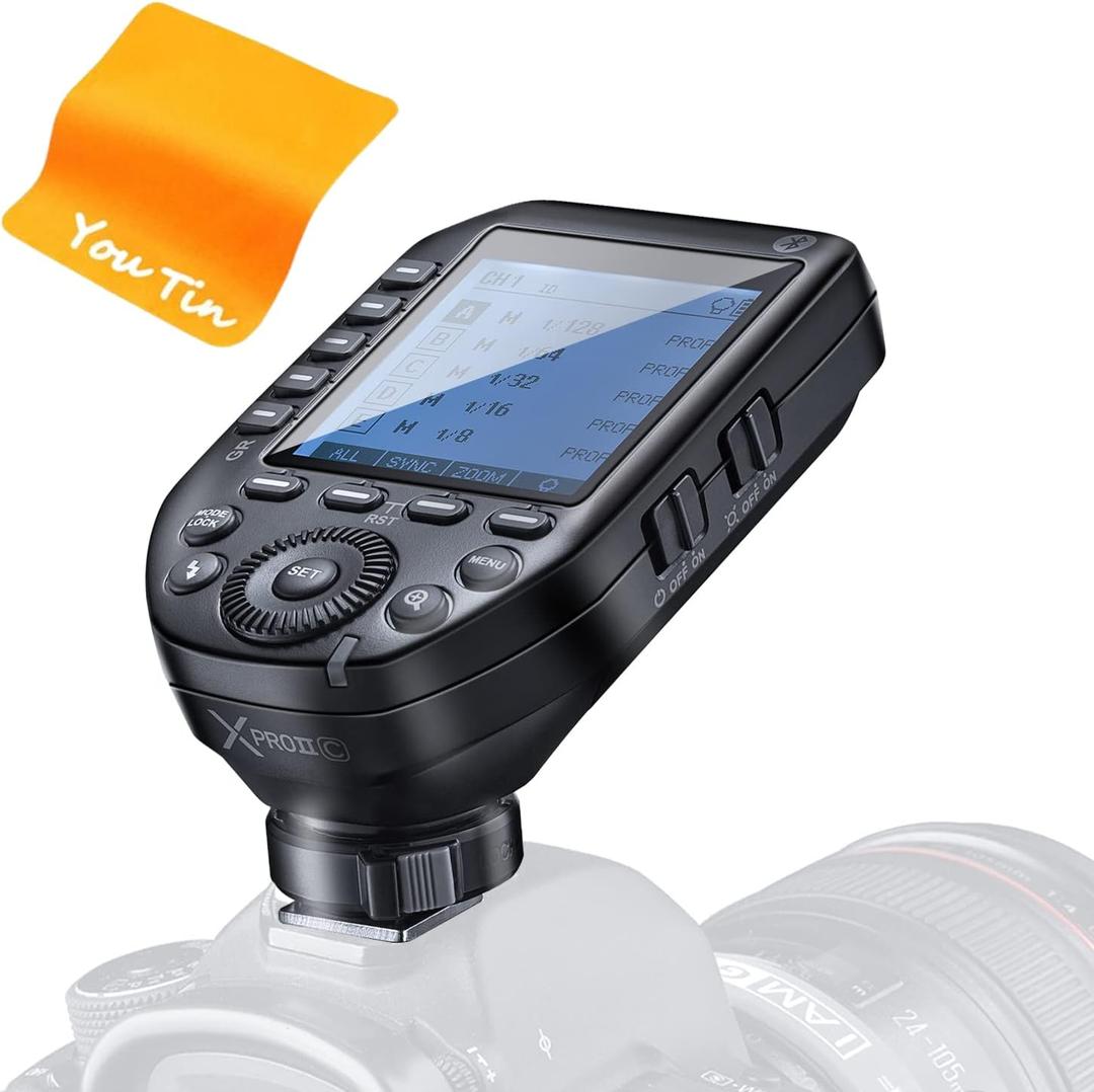 Godox Camera Flash Trigger [Upgraded] XproII-C for Canon Bluetooth /2.4GHz Wireless Remote/APP Intuitive Operation/Metal hot Shoes
