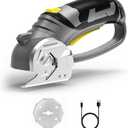 InoKraft Cardboard Cutter,Cordless Electric Scissors with Safety Button, 300 RPM High-Speed Rotary Cutter for Fabric, Cardboard, Plastic, Leather, Electric Box Cutter with LED Light, 4V Li-ion Battery