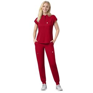 Eipnare Scrubs Set for Women Medical Uniform Nurse Suit, Anti-Wrinkle Scrub Top Jogger Pant&11 Pockets,4 Way Stretch Workwear Medium