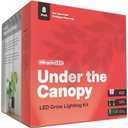 Miracle LED Under The Canopy Indoor Grow Light Kit - Double Plant Yield - Ultra Grow Red Spectrum 150W Replacement Grow Bulbs & 2-Socket Corded Fixture with SproutMatic Timer (8-Pack)