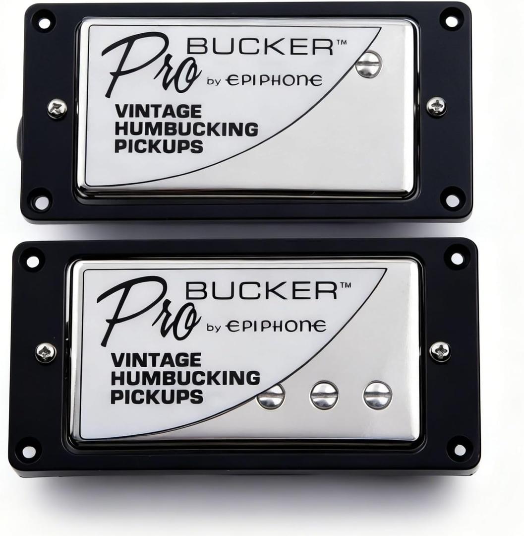 1 Set ProBucker Alnico 2 Classic Vintage Humbucker Bridge&Neck Pickups 4-Conductor (Chrome Braided Wire)