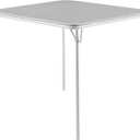 VECELO 34'' Folding Table with PU Padded Tabletop, Portable Multifunctional for Indoor/Outdoor, Home, Parties, Picnics, and Games, 1 Piece, Grey