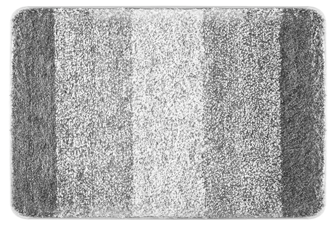 Happybuy 36"x24" Bathroom Rugs - Super Absorbent and Soft Microfiber Bath Mat with Non-Slip TPE Backing. Machine Washable and Quick Dry. Ideal for Bathroom, Tub and Shower Floor