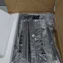 Vantic C Shaped End Table, Small Side Table for Couch and Recliner, Slide Under Sofa Tray Desk with Storage Bag for Living Room and Bedroom, Greige