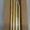 Gold Curtain Rods, Room Darkening Rod for Windows 48 to 90 Inches(4-7.5Ft), Wrap Around Curtain Rods, Heavy Duty Blackout Drapery, Modern Decorative Window Treatment Rod, Gold