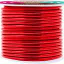 Mandala Crafts 10 Gauge Anodized Aluminum Craft Wire for Jewelry Making - 32 FT Colored Flexible Red Wire - Bendable for Bonsai Armature Crafting Sculpting