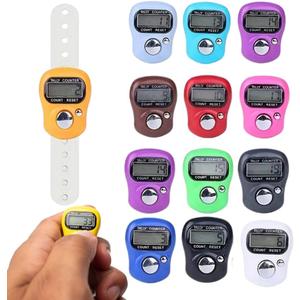 DuaProducts 13 Pack Electronic Finger Counter, Mini LCD Digital Display Tally Counter 5-Digit Number Count Clicker, Counters Clickers for Knitting, Crochet, Coaching, Lap, Golf, Toddler & Fidget