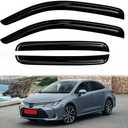 DimFlux 4PC Rain Guards for 19-24 Honda Civic Sedan Only Window Visors for 2019-2024 Civic Models Deflectors Sun Shades Vent Tape On Out Channel