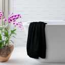 Avalon Towels Bath Towels Set of 4, Size 30 x 60 Inches, Highly Soft and Absorbent, Quick Drying, Lightweight, Perfect for Daily Use (Black)