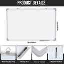 36 x 24 Inch 3 Pack Large Dry Erase Boards, Magnetic Dry Erase White Board Bulk Silver Aluminum Framed Whiteboard Message Presentation Wall Mounted for School Office and Home