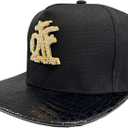 Snapback Hats for Men Adjustable Flat Bill Hat Unisex Baseball Caps OTF Snapback Cap Hip Hop Hat Black (Black)