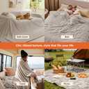 Bedsure GentleSoft Large Fleece Blanket for Bed - Cozy Soft Throw Blankets for Women, Cute Large Throws for Girls, Beige, 120x120 Inches