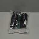 Baderke 25 Set Plastic Cups with Lids and Straws, Disposable Plastic Iced Coffee Cup for Cold Beverage Juice Smoothie Crystal for Coffee Shops Party Catering(Black,14 oz)