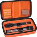 Wireless Microphone Case Compatible with JBL Wireless Two Microphone System, Handheld Dual Mic Travel Bag for Singing or Karaoke for Receivers, Adapters, AA Batteries