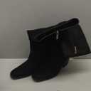 HOCHFART Knee High Boots Women Faux Suede Square Toe Chunky Heel Long Tall Boots With Side Zipper Fall Boots for women 2025 Black Size 7.5