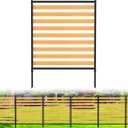 Air Conditioner Fence1 Panel, Privacy Fence Screen 54.5" H 39.4" W No-Dig Metal Wood Outdoor Pool Equipment Enclosure with Metal Stake, AC Unit Cover, Trash Bin Hider for Garden & Backyard