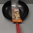 IMUSA USA Inch, Red PAN-10046 12" Nonstick Carbon Steel Wok, Handle Red