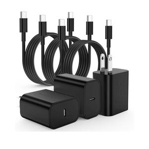 3Pack USB C Charger for Samsung Galaxy S24 Ultra, Super Quite Fast Charging Type C Block with 6FT C to C Cord for Samsung Galaxy Tab S9 S8 S23 Ultra S22 Ultra S23 S22 S21 Note 10 Plus 20