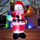 10 Foot Christmas Inflatable Santa Claus Carries The Package Christmas Blow up Indoor Outdoor Yard Decoration- WM - 10