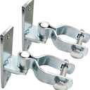 2 Pack 1-3/8 Inch Wall Mount Gate Hinge Metal Hinges Fence Post Chain Link Fence Frame Hinge Outdoor Gate Hardware (Screws Included)