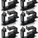 moveland Heavy Duty Camper Shell Clamps - Truck Topper Ladder Rack Clamps for Dodge Dakota Ram 1500 2500 3500, F150 F250, Titan, Tundra (6 Pack)