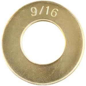 9/16" (30  Pack) Grade 8 SAE Washer, Thru-Hardened, Yellow Zinc by Makers Bolt