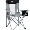Byliable Camping Chairs Portable Folding Outdoor Lawn Chair, Gray Black, Large