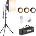 Torjim Softbox Photography Lighting Kit, 16'' x 16'' Professional Softbox Lighting Kit with 85W 3000-7500K LED Bulbs, Studio Lights for Photography/Video Recording/Live Streaming/Portraits Shooting (16inch)
